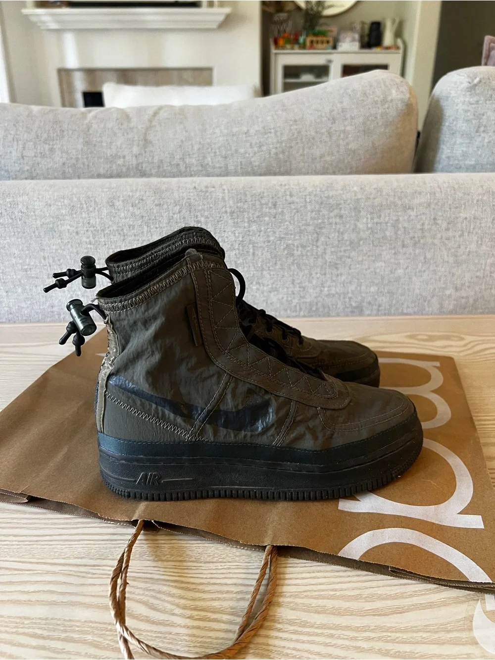 Nike Olive Green High-Top Sneaker Boot - water repellent